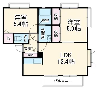 ディアスプラザC【202号室】の間取り