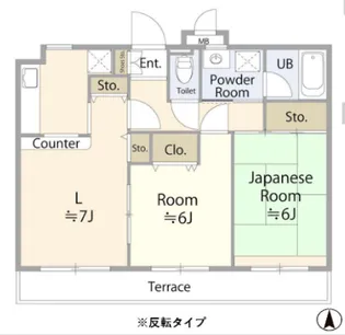 クールヴェール3番館B棟【2階】の間取り