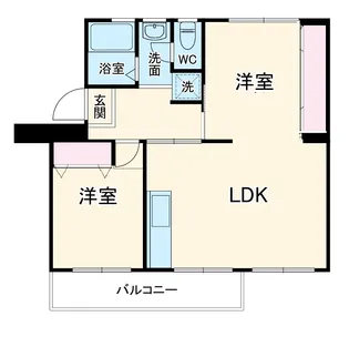 幸町東住宅 16号棟【505号室】の間取り