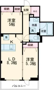 S.FIRSTビューノ西小岩【4階】の間取り