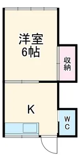 そよ風と丘の上ブルー【202号室】の間取り
