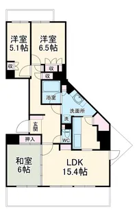 横浜・星の丘ビューシティC棟【1010号室】の間取り