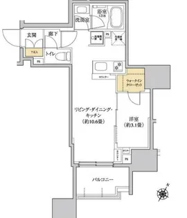 グレーシアフィット三軒茶屋【302号室】の間取り