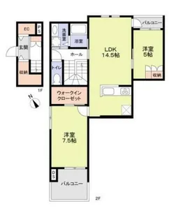 EAST FOREST【2階】の間取り