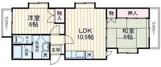 オークヒル領家【1階】の間取り
