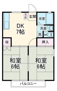 パナハイツ中央三谷120【201号室】の間取り