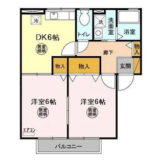 グローリー B【2階】の間取り