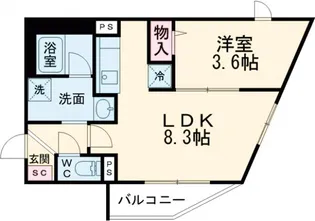 フラッフィー西早稲田【5階】の間取り