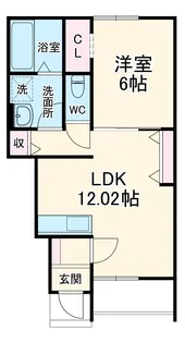 AFC RESIDENCE 和田町【1階】の間取り