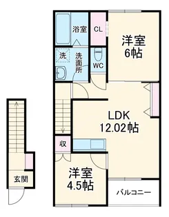 AFC RESIDENCE 和田町【2階】の間取り