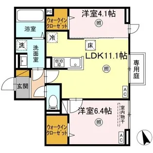 D‐KISARIA WⅢ【3階】の間取り