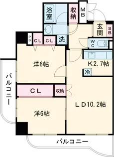 センテニアルタワー【17階】の間取り