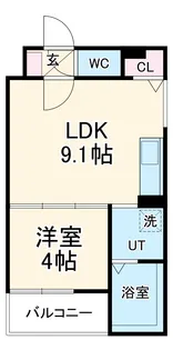 LIX大和田駅前【4階】の間取り