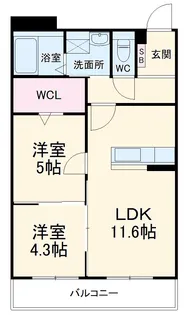 パストラーレ【303号室】の間取り