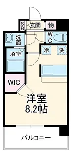 ウィッシュ・スクエア・イースト【6階】の間取り