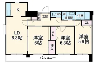 ブルーハイム【3階】の間取り