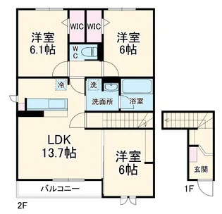 ミモザ・ヴェルデ【2階】の間取り