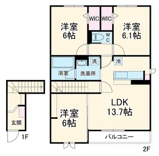 ミモザ・ヴェルデ【205号室】の間取り