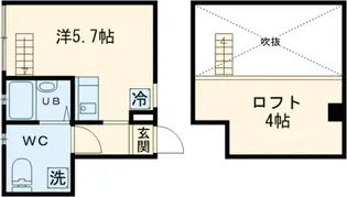オークグレイス笹塚【104号室】の間取り