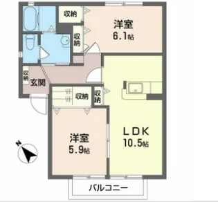 アドレーブ【01020号室】の間取り