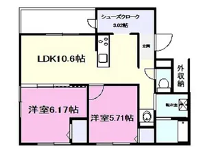 リアン【102号室】の間取り