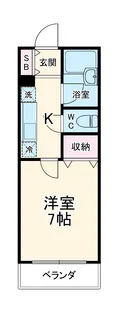 フォンティーヌ・ユニ【102号室】の間取り