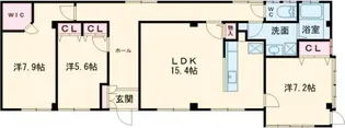EWレジデンス氷川台【1階】の間取り