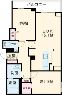 グランセレーノ 大井仙台坂【302号室】の間取り