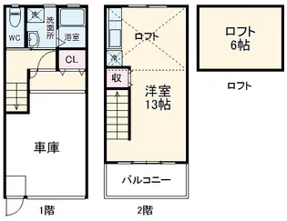 private garage 鴨江【S-2号室】の間取り