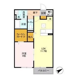レジデンス北荒川沖【1階】の間取り