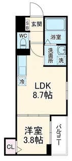 F ASECIA FLEUVE【3階】の間取り