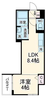 F ASECIA FLEUVE【3階】の間取り