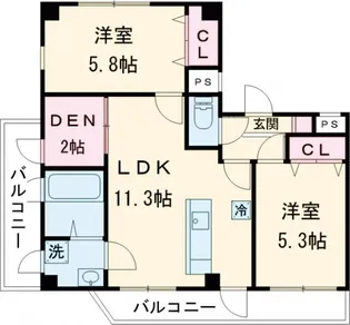 WEST7【5階】の間取り