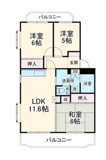 エメロード湘南【2階】の間取り