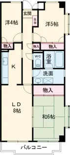 ウエルカーサ花小金井【1階】の間取り