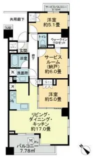 アールブラン大倉山【2階】の間取り