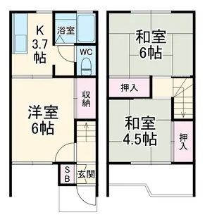 ダイワハイツ梅郷【1階】の間取り
