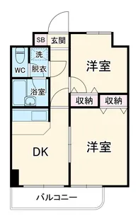 ライオンズマンション吉野町第11【9階】の間取り