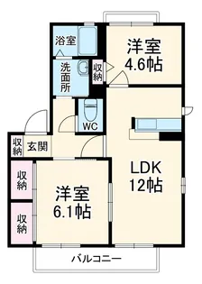 バリュージュ・ウエスト【2階】の間取り