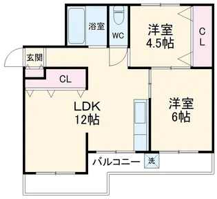 八千代台西オーガスタ【2階】の間取り