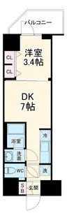 コンフォリア・リヴ天王寺寺田町ソルテラス【2階】の間取り