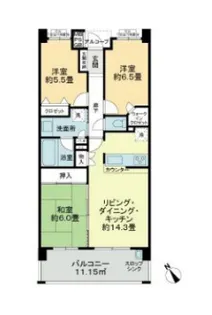 ライオンズマンション幕張セントパークス【4階】の間取り