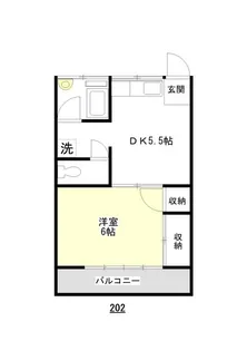 村田ハイツ【202号室】の間取り