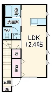 セントラルコート伊奈【B2号室】の間取り