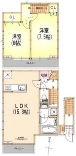 サンライズ池袋【201号室】の間取り