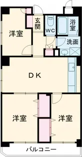 弦巻DSハイム【4階】の間取り