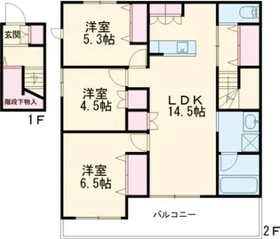 (仮)古市メゾン【2階】の間取り