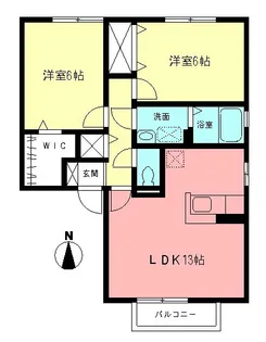 アーバンクレストA【1階】の間取り