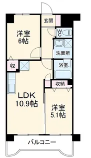 エルミタージュ横浜ベイ【3階】の間取り