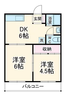 松田コーポ【1階】の間取り